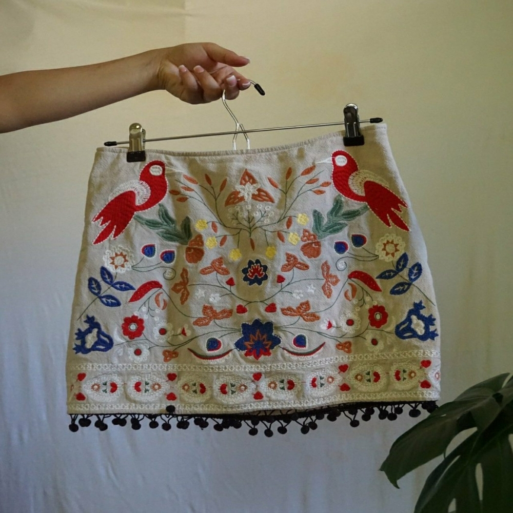 Alter'd State Embroidered Mini Skirt Size S